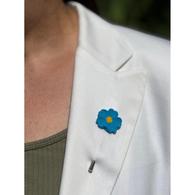 Don't Forget Me Flower Brooch - Myosotis H