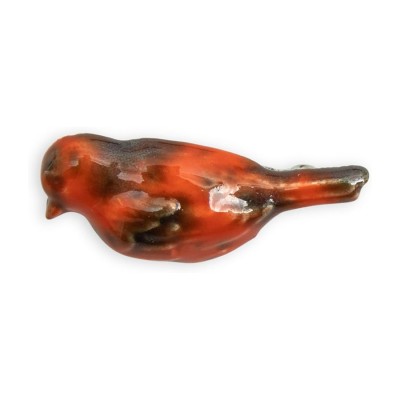 Orange Bird Brooch